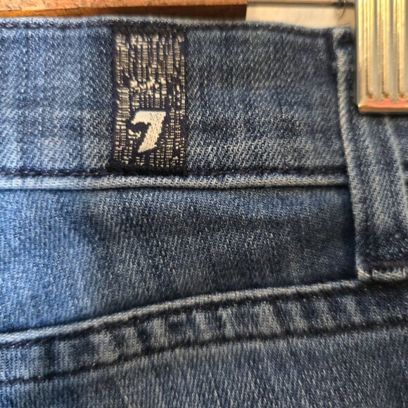 7 For All Mankind Bootcut Jeans Size 26 Women's Blue‎ Denim Stone Washed - Picture 7 of 8